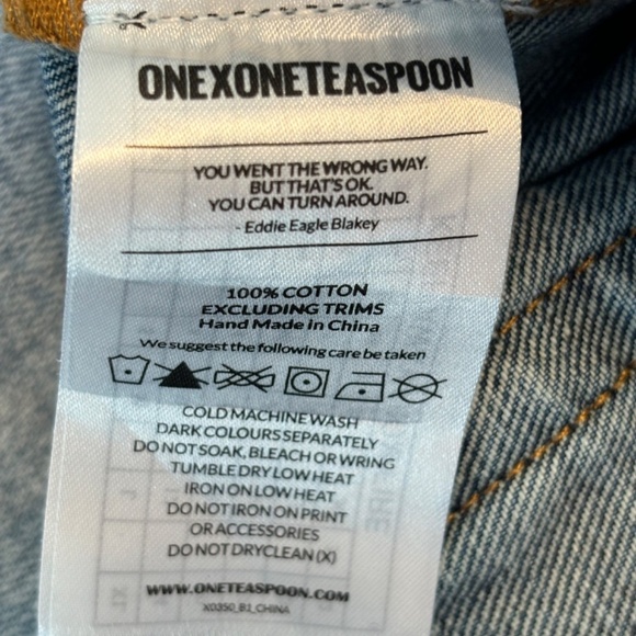 One Teaspoon Bandits Denim Shorts Size 28 - Picture 12 of 13